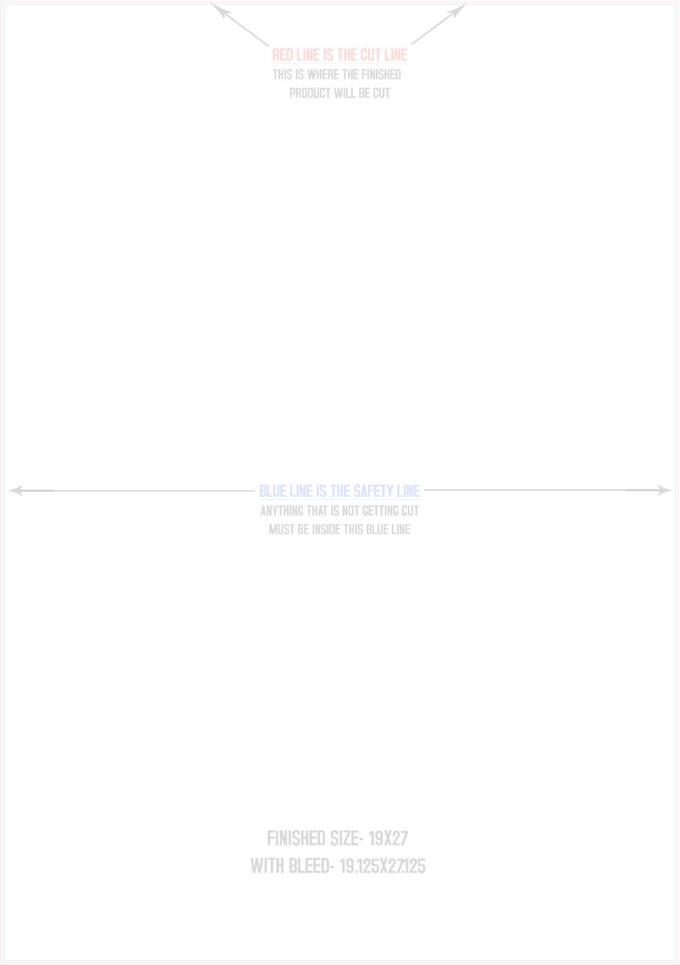 Posters 19" x 27" Vertical trim, safety and fold template guide