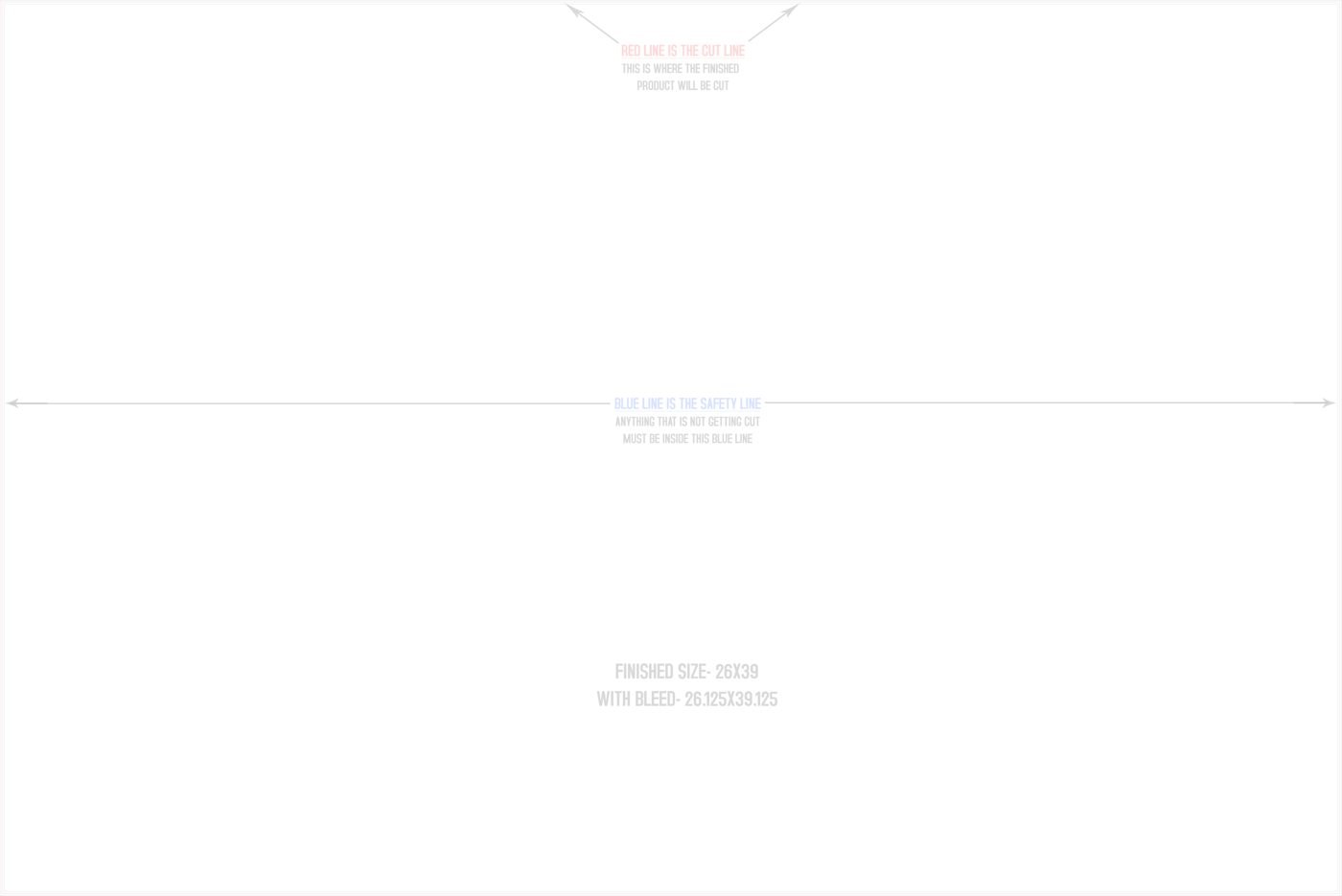 Posters 26" x 39" Horizontal trim, safety and fold template guide