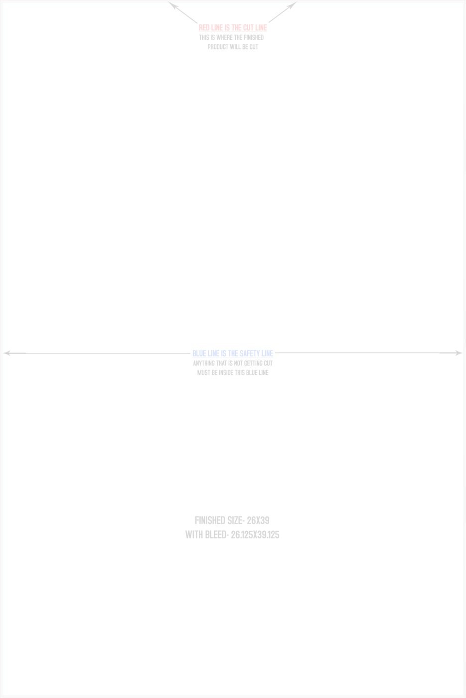 Posters 26" x 39" Vertical trim, safety and fold template guide