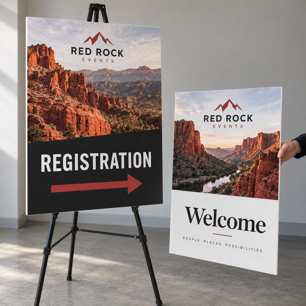Signs & mounted displays — printed product samples