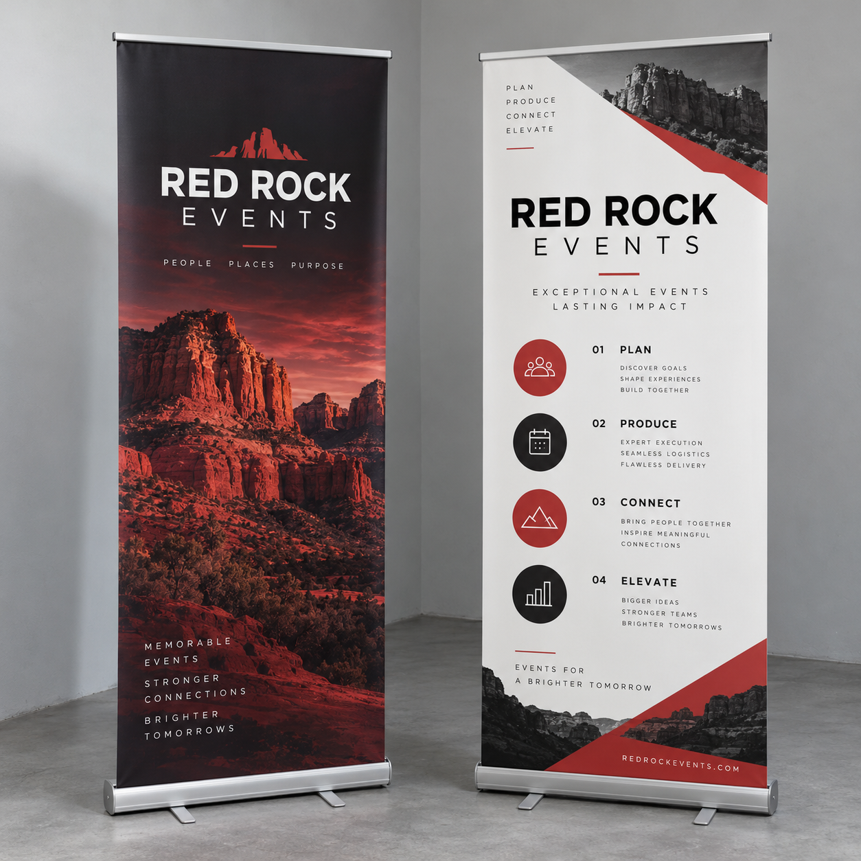 Retractable & banner stands — printed product samples
