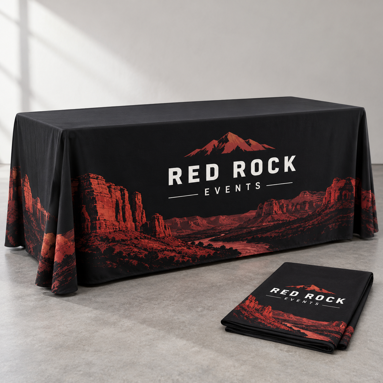 Table covers & event tents — printed product samples