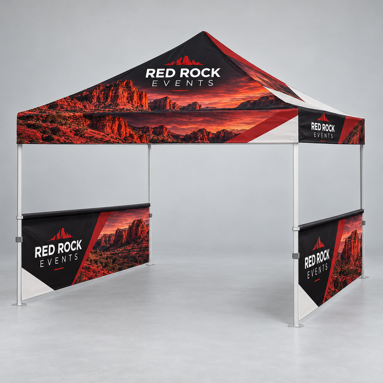10ft Tent Half Wall — custom print and display product