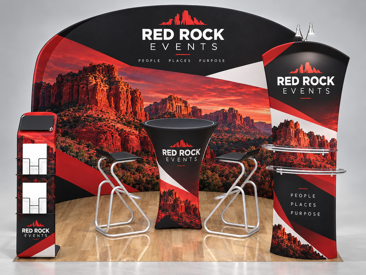 10x10ft Custom Booth 09 — custom print and display product
