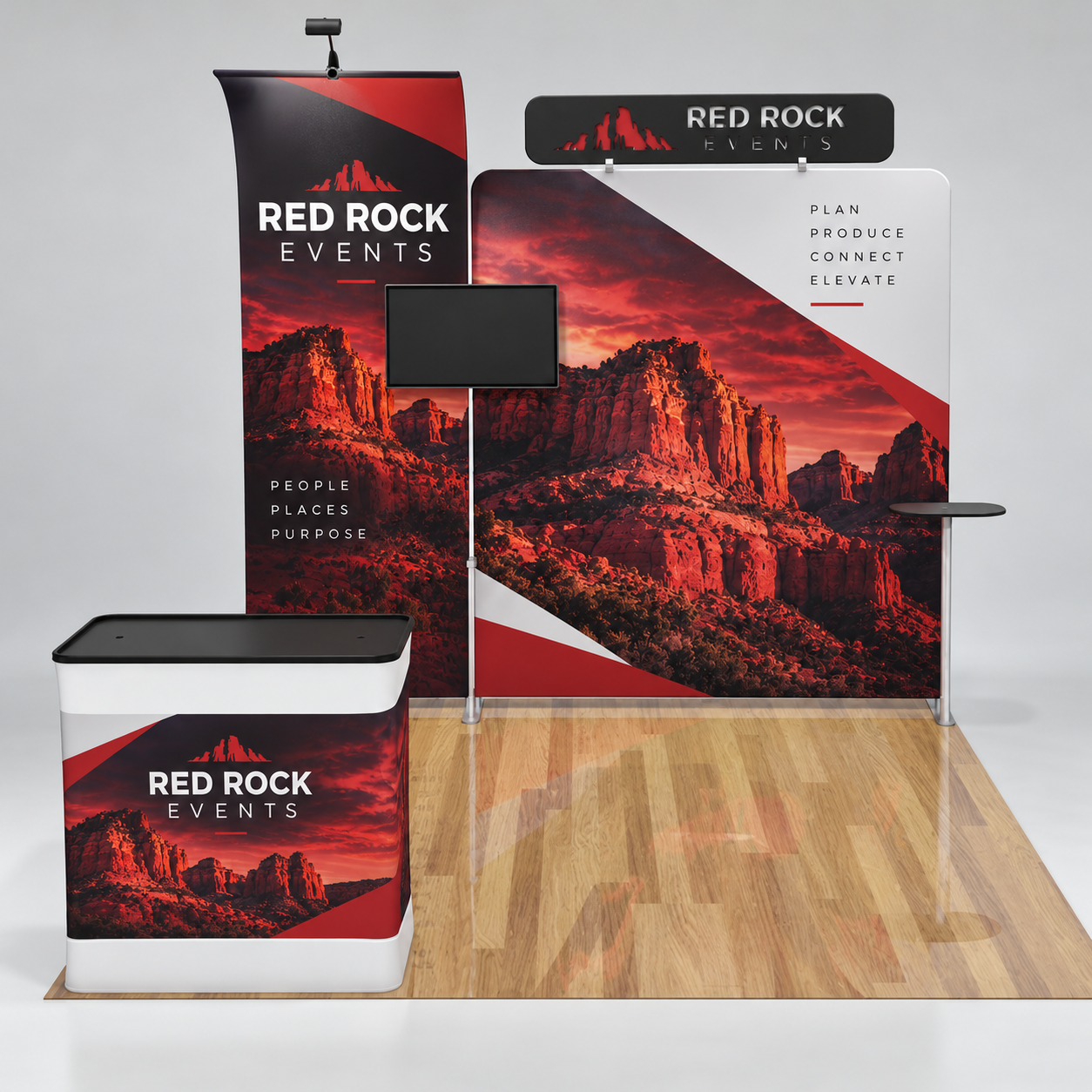 10x10ft Custom Booth 16 — custom print and display product