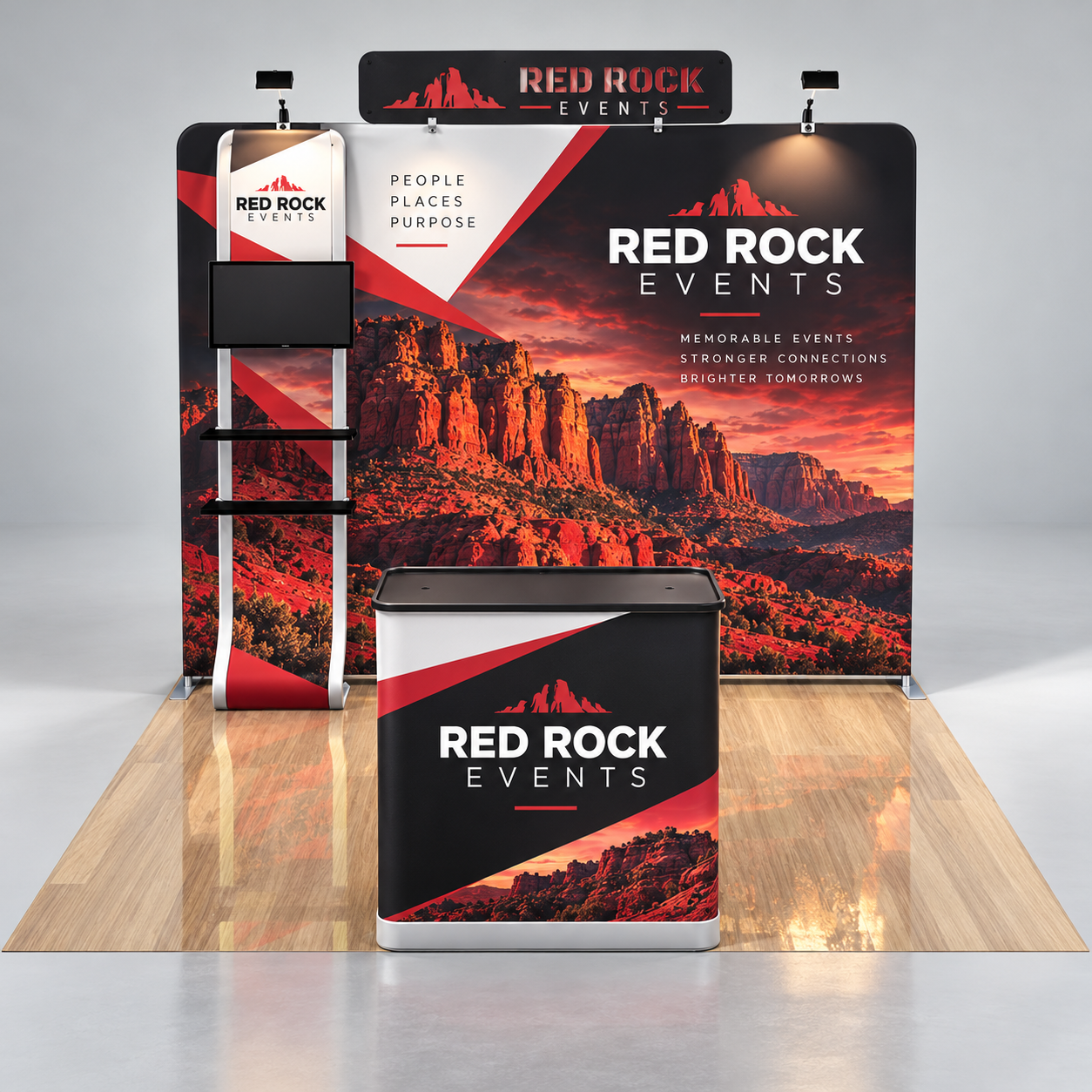 10x10ft Custom Booth 17 — custom print and display product