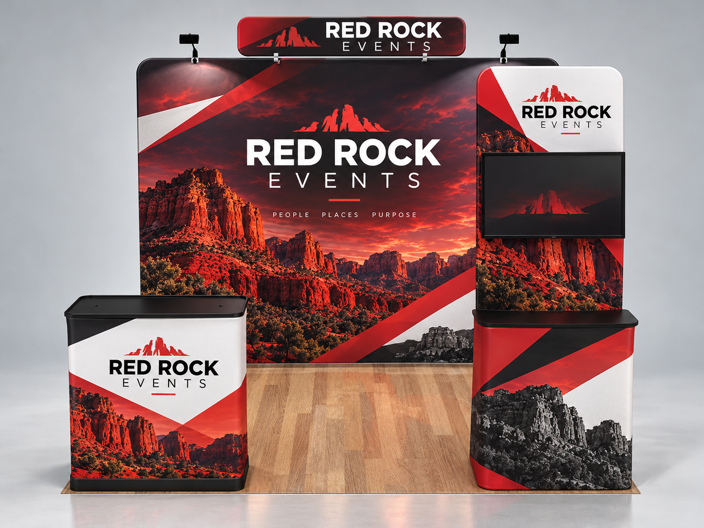 10x10ft Custom Booth 27 — custom print and display product
