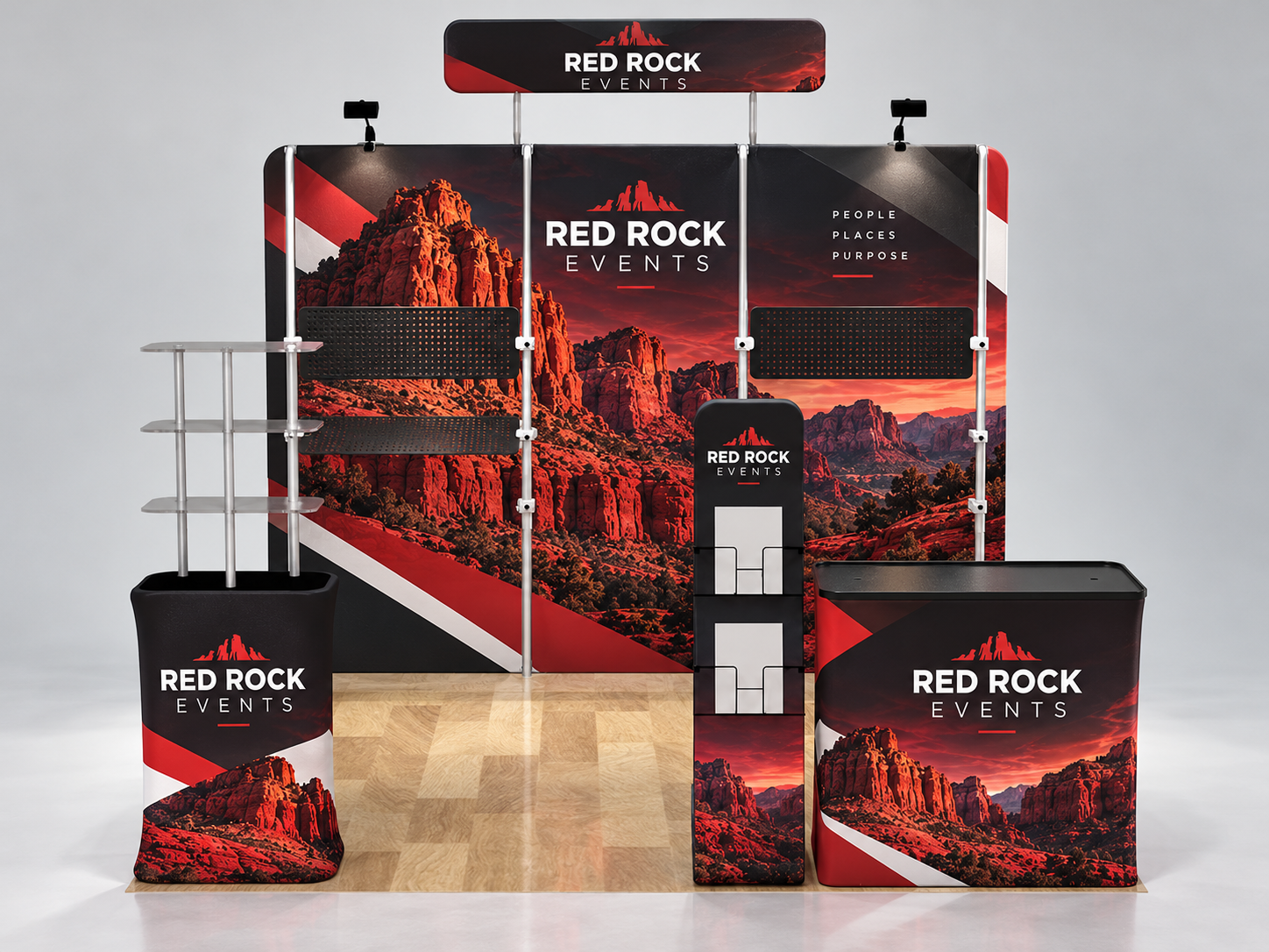 10x10ft Custom Booth E — custom print and display product