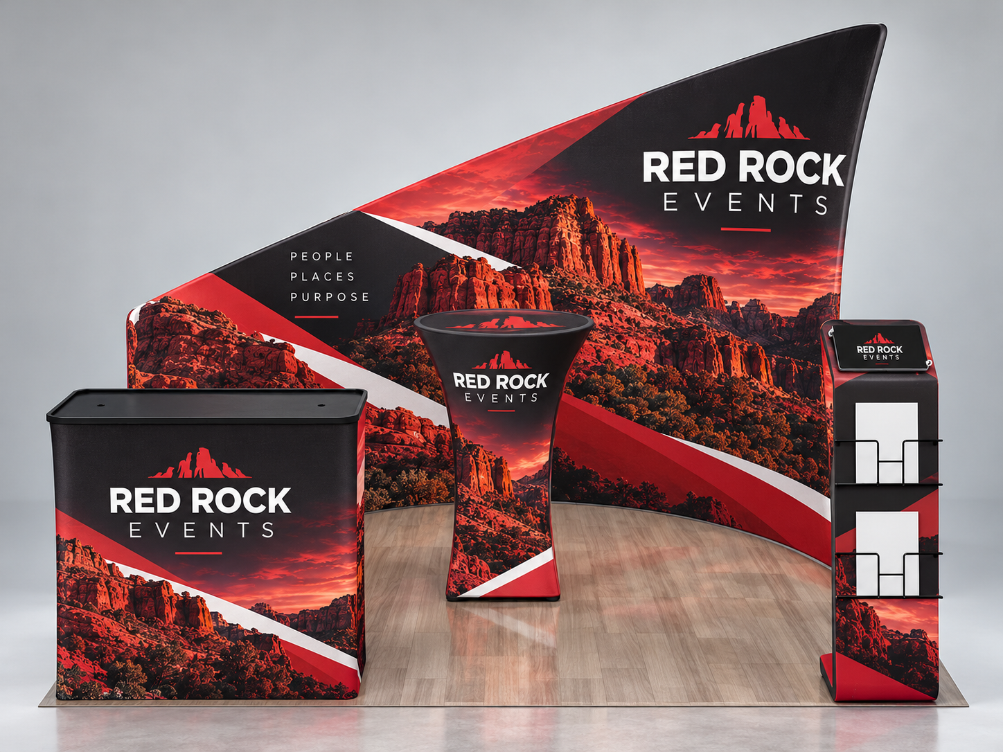 10x10ft Custom Booth L — custom print and display product