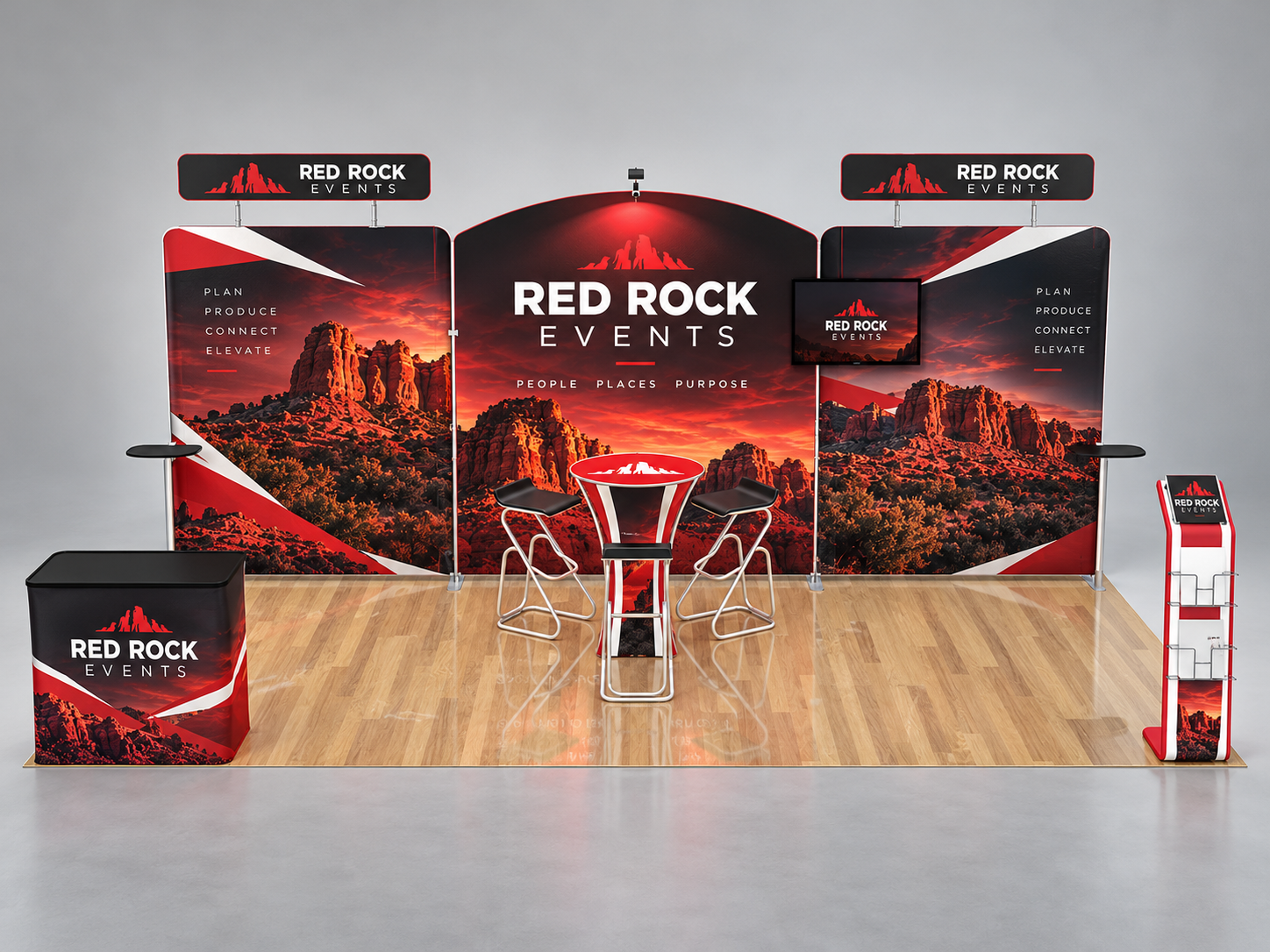 10x20ft Custom Booth 06 — custom print and display product