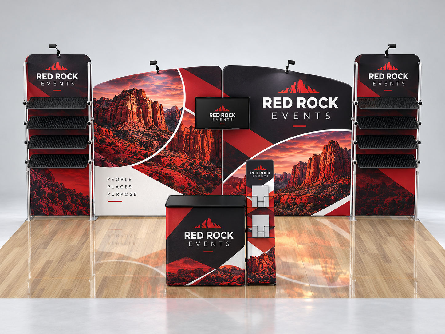 10x20ft Custom Booth 16 — custom print and display product