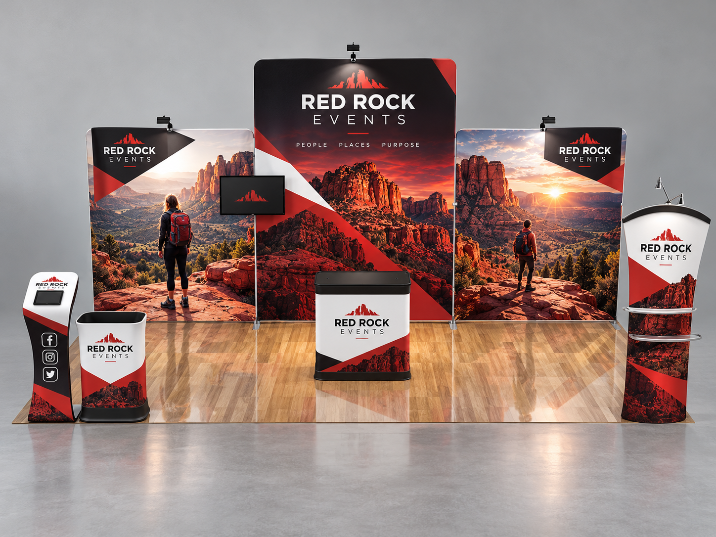 10x20ft Custom Booth L — custom print and display product