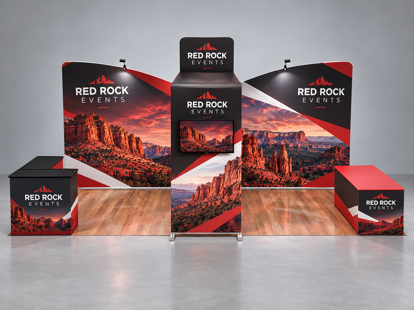 10x20ft Custom Booth Q — custom print and display product