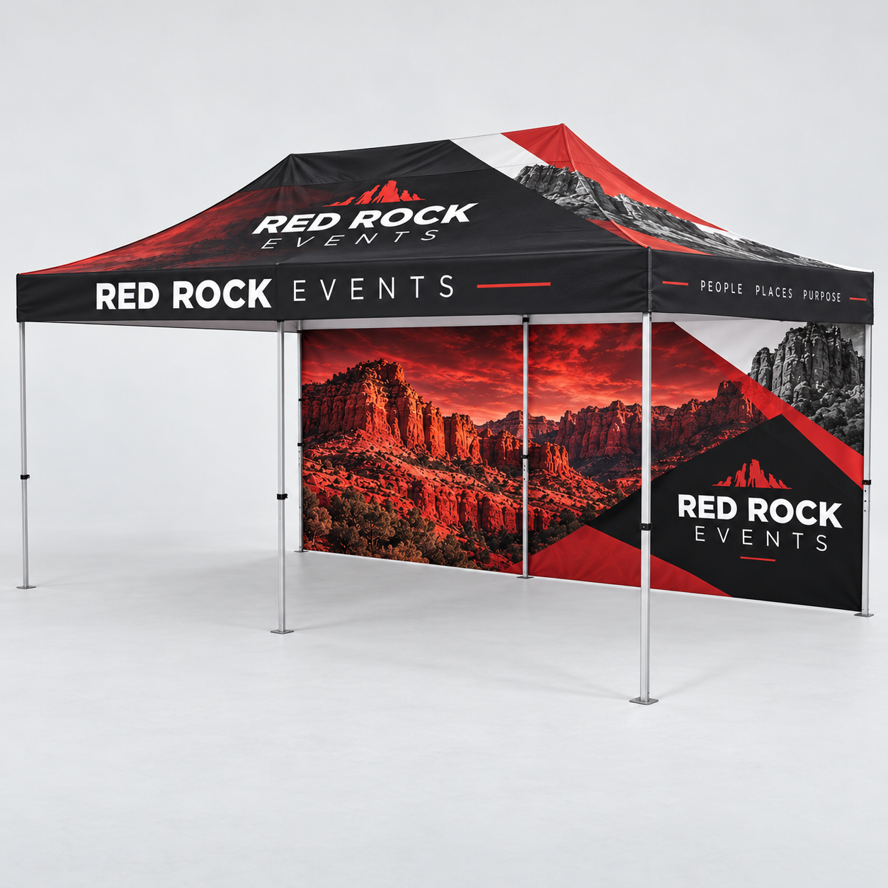 20ft Tent Full Wall — custom print and display product