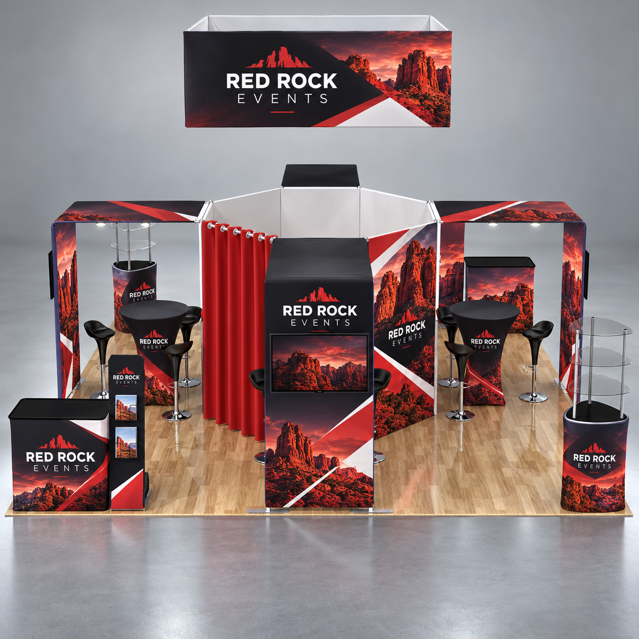 20x20ft Custom Booth 05 — custom print and display product