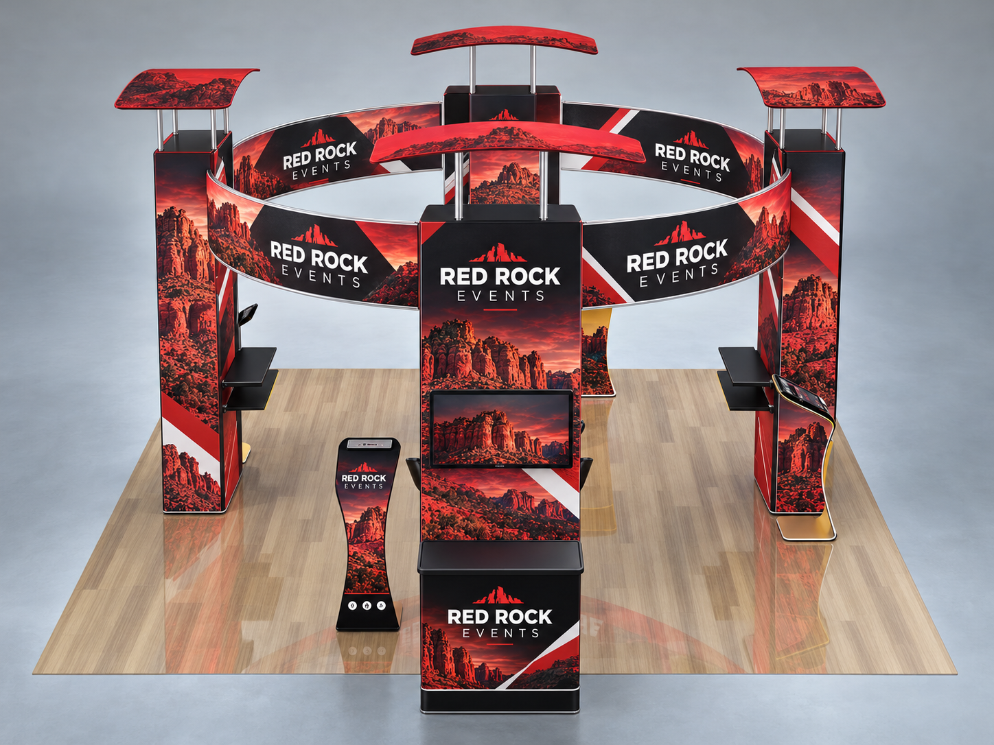 20x20ft Custom Booth A — custom print and display product