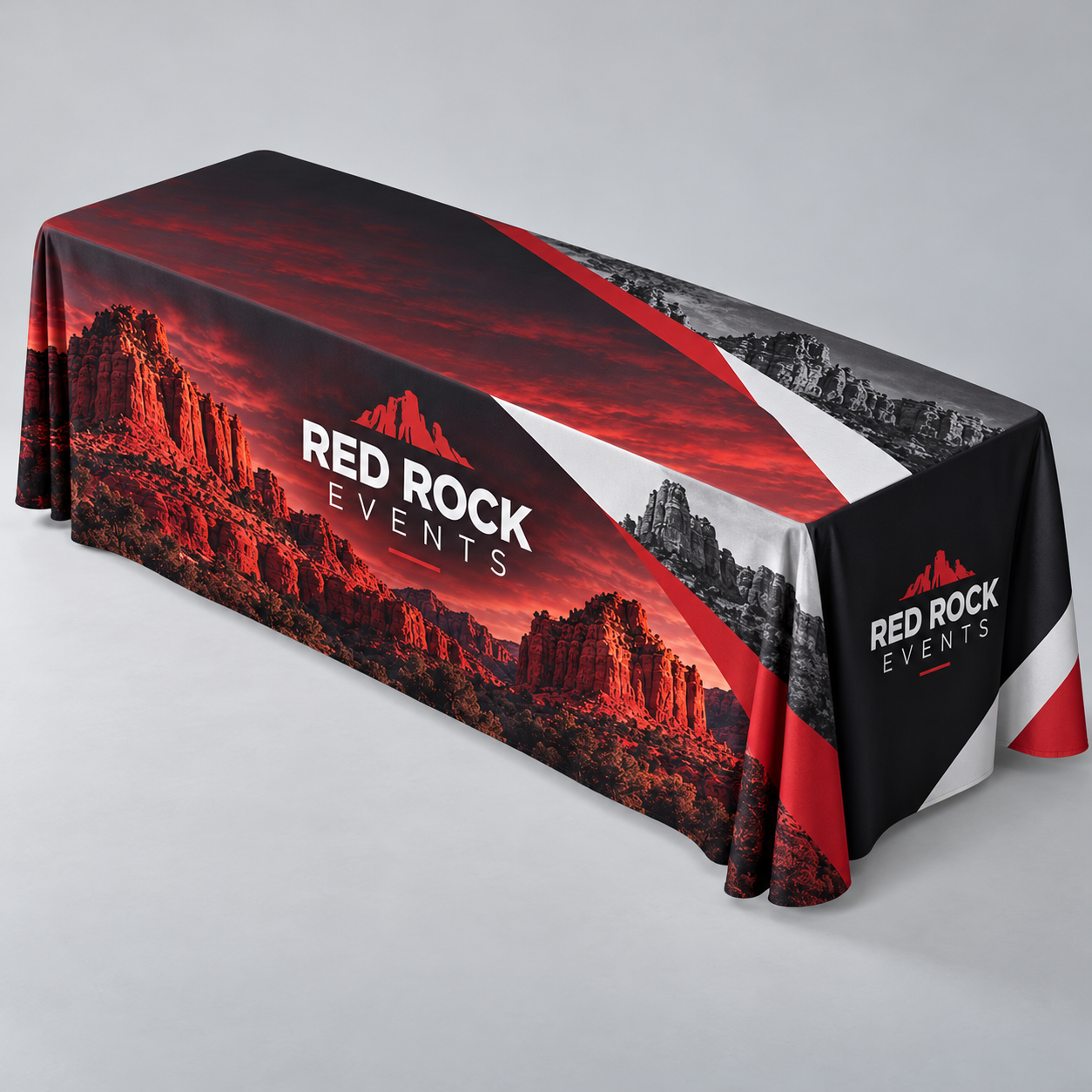8' Table Throw — custom print and display product