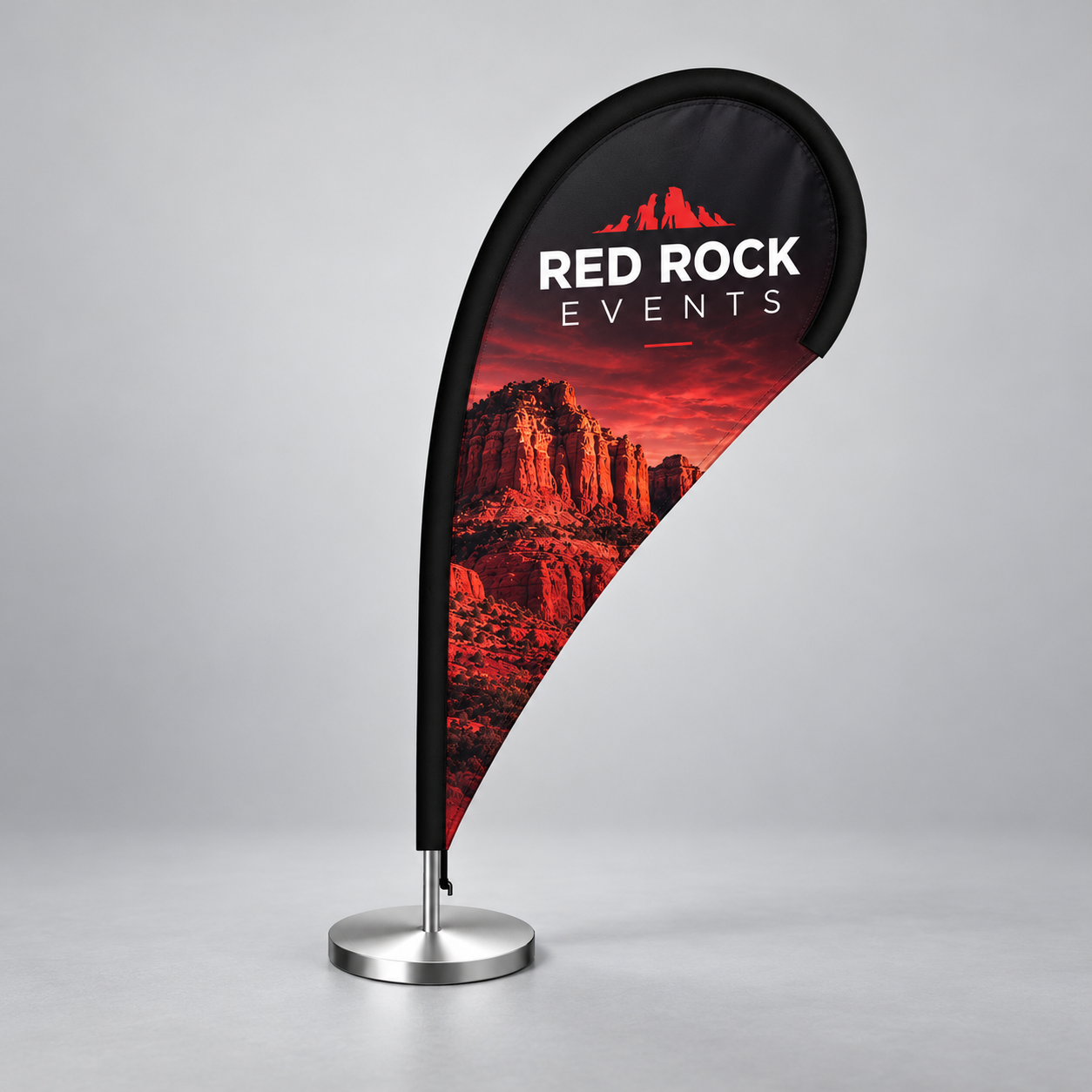 Desktop Teardrop Flag — custom print and display product