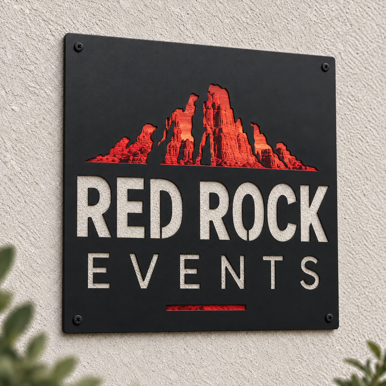 Laser Cut Metal Sign — custom print and display product