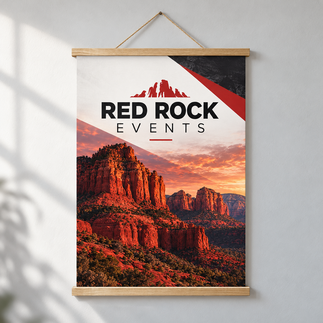 Magnetic Wood Frame Hanger — custom print and display product