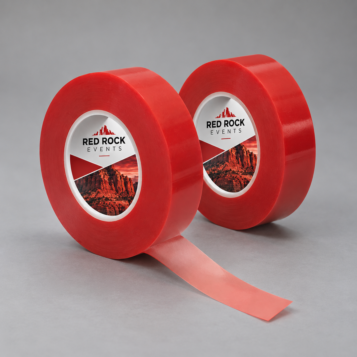 PET Double Sided Tape / Red Tape - 2 Rolls — custom print and display product