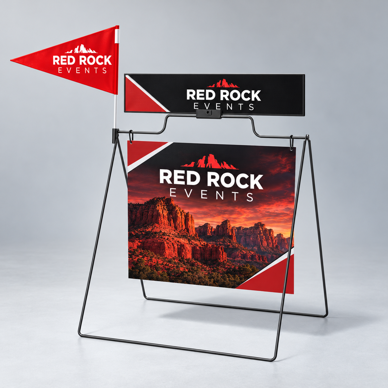 Real Estate A-Frame — custom print and display product